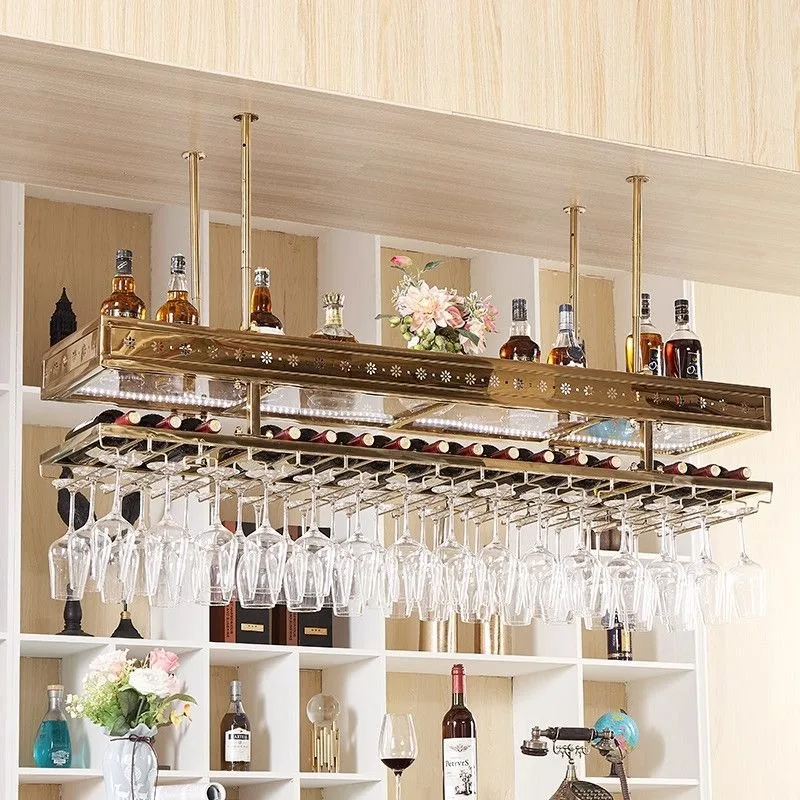 Ganyun stainless steel wine rack bar table hanger, wine glass rack, upside down rack, red wine glass rack for home use