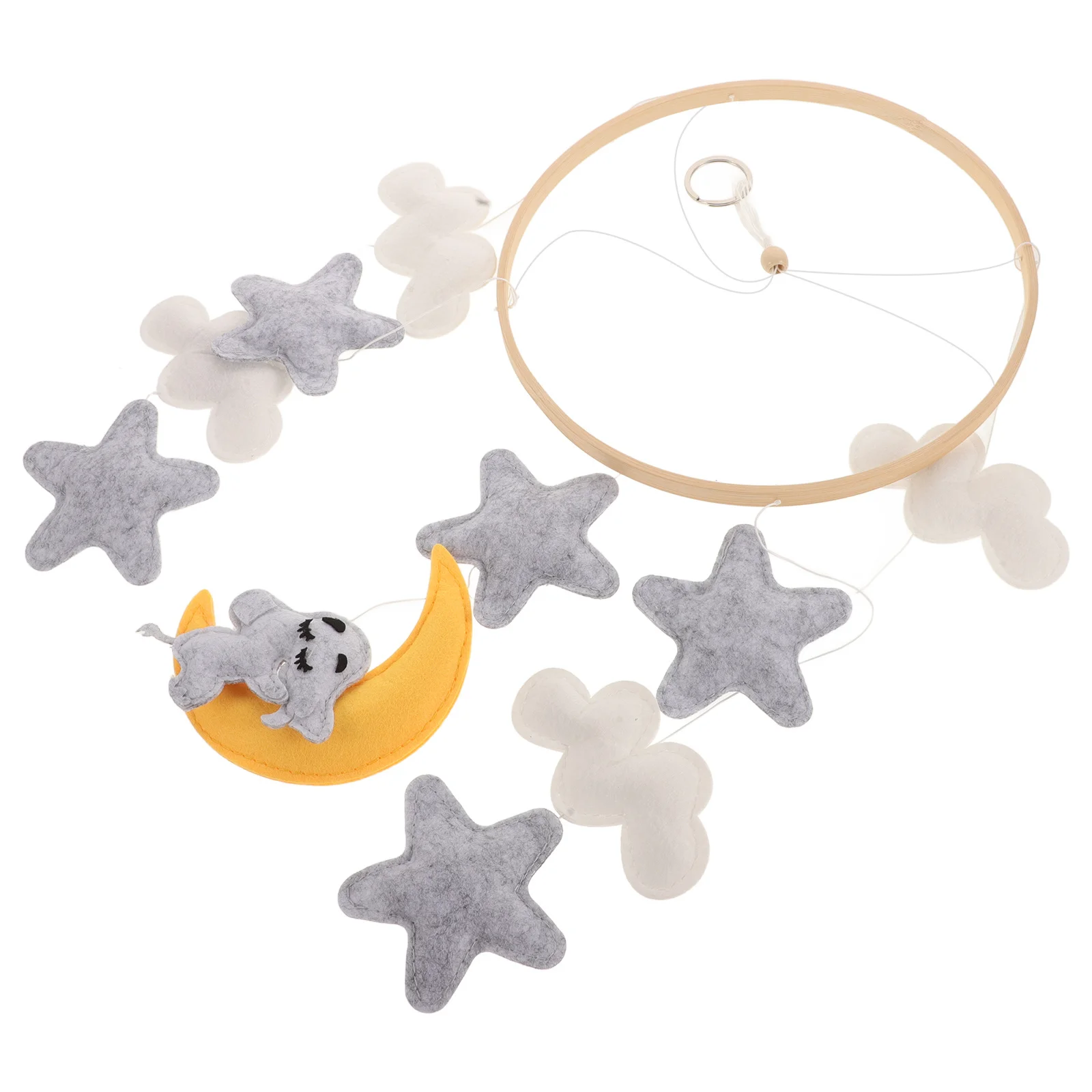 

Felt Animal Crib Mobile Elephant Cloud Hanging Bed Bell for Baby Nursery Decor Montessori Mobile Baby Hanging Toys