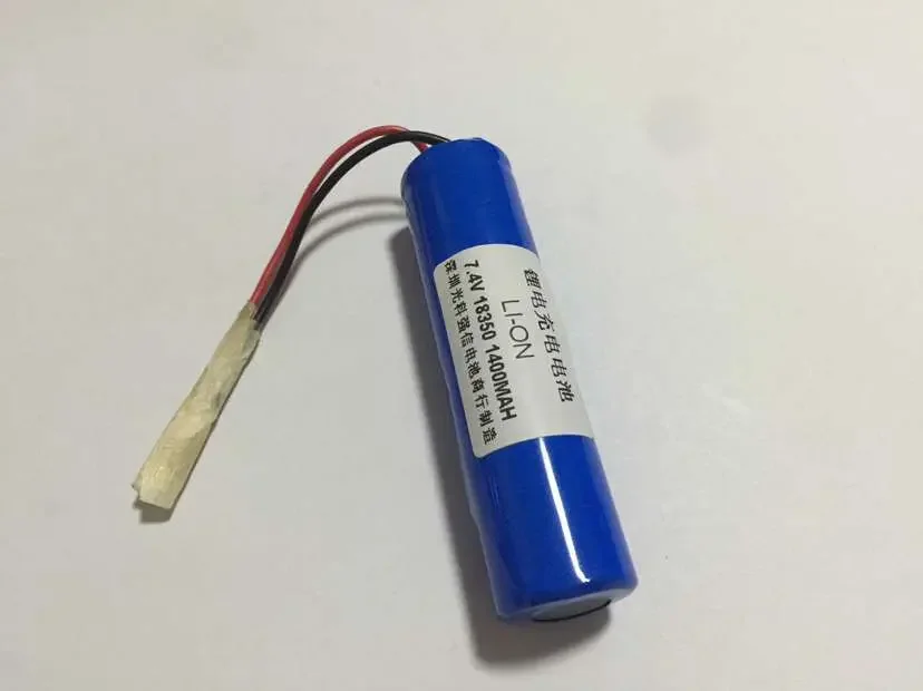 Новая подлинная полимерная литиевая аккумуляторная батарея 7,4 В, 1400 мАч, 18350 онлайн, два с свинцом, литий-ионный аккумулятор