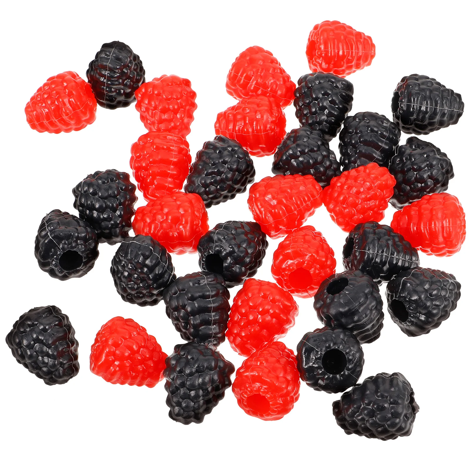 40 Pcs Home Decoration Ornaments Photo Prop Raspberry Simulation PVC Simulated Fruit Adornment Artificial Model Blueberry