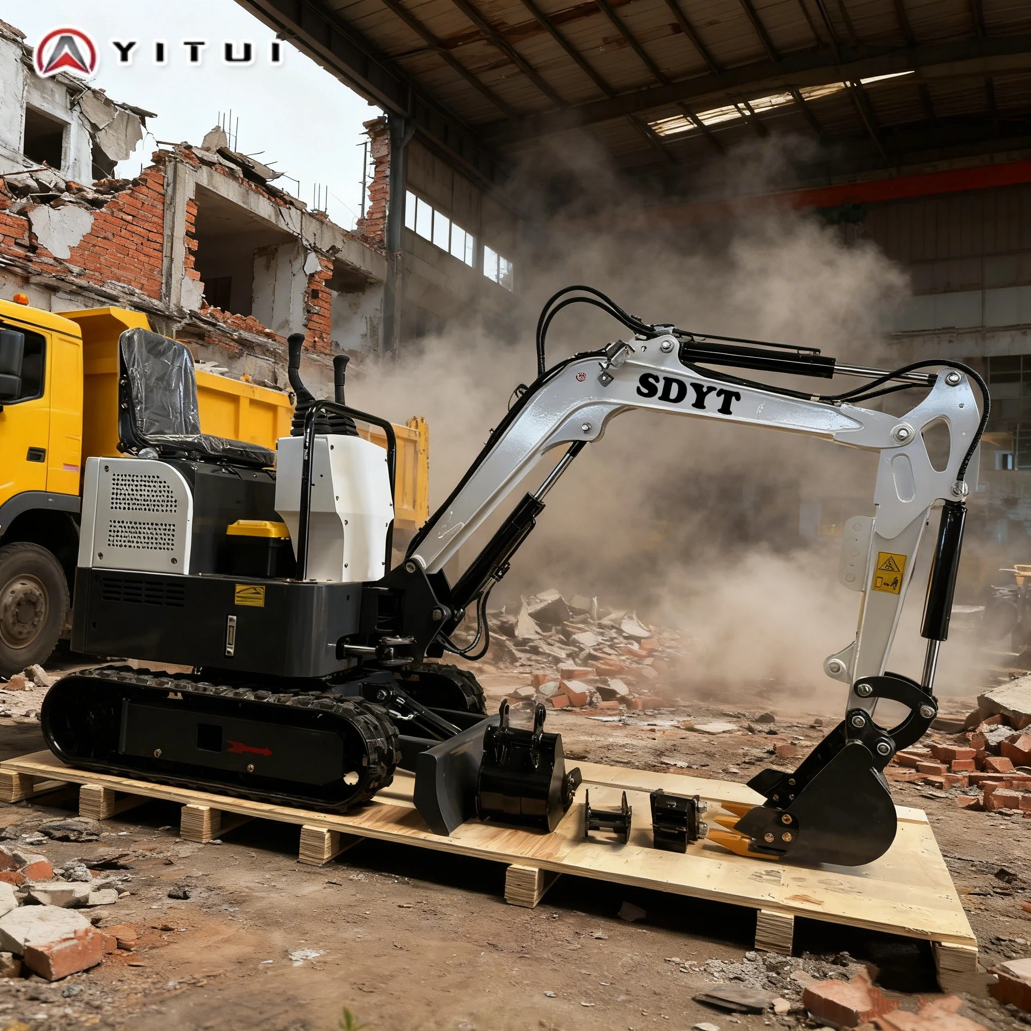 

Mini Excavator 1.2 Ton - Quiet Eco Friendly For Indoor/Outdoor Garden Landscaping & Household Yard Work Customized