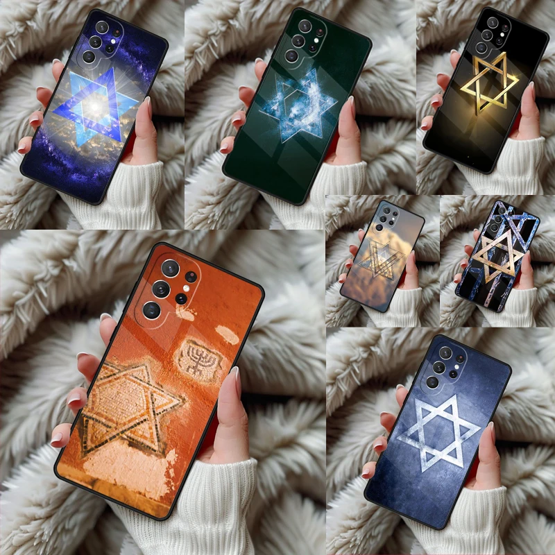 David Jewish Star Symbol Phone Case For Samsung Galaxy S24 S25 S26 Ultra S22 S23 Plus S21 S20 FE Note10 TPU Cover
