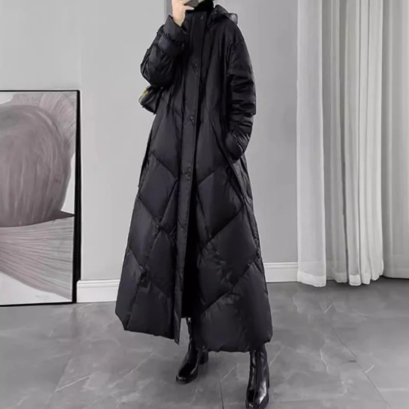 ملابس نسائية مبطنة جديدة لعام 2025 سترات شتوية متوسطة الطول سميكة سترات قطنية فضفاضة #2