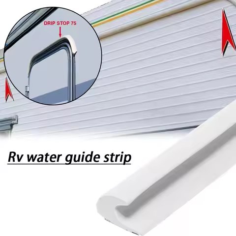 1/2/3/5/10M For FIAMMA DRIPSTOP Plastic Rain Gutter For Car Van And RVs Caravan Motorhome Camper Van Gutter Rain Guard Drip Stop