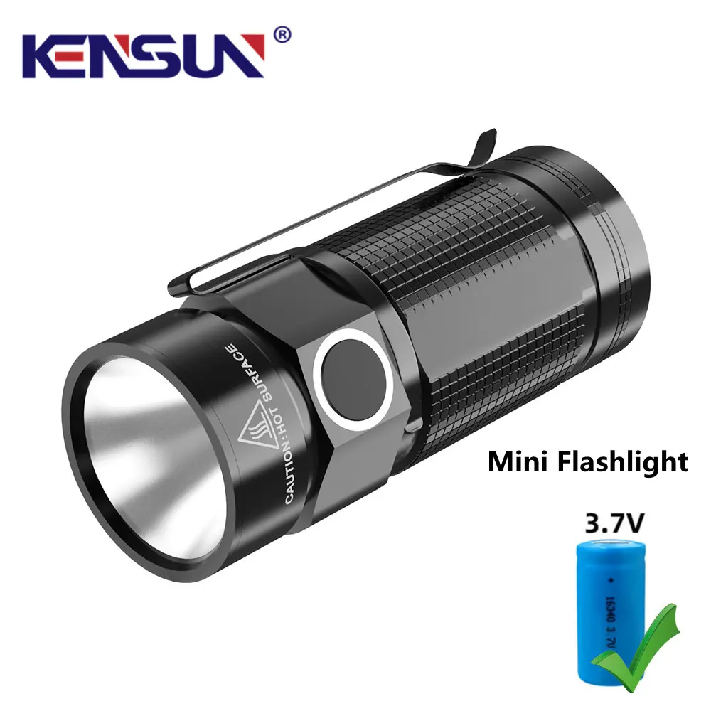 Portable Mini Strong Light XPG LED Flashlight Pocket Flashlight Bright XPG with Pen Buckle 16340 Rechargeable Battery