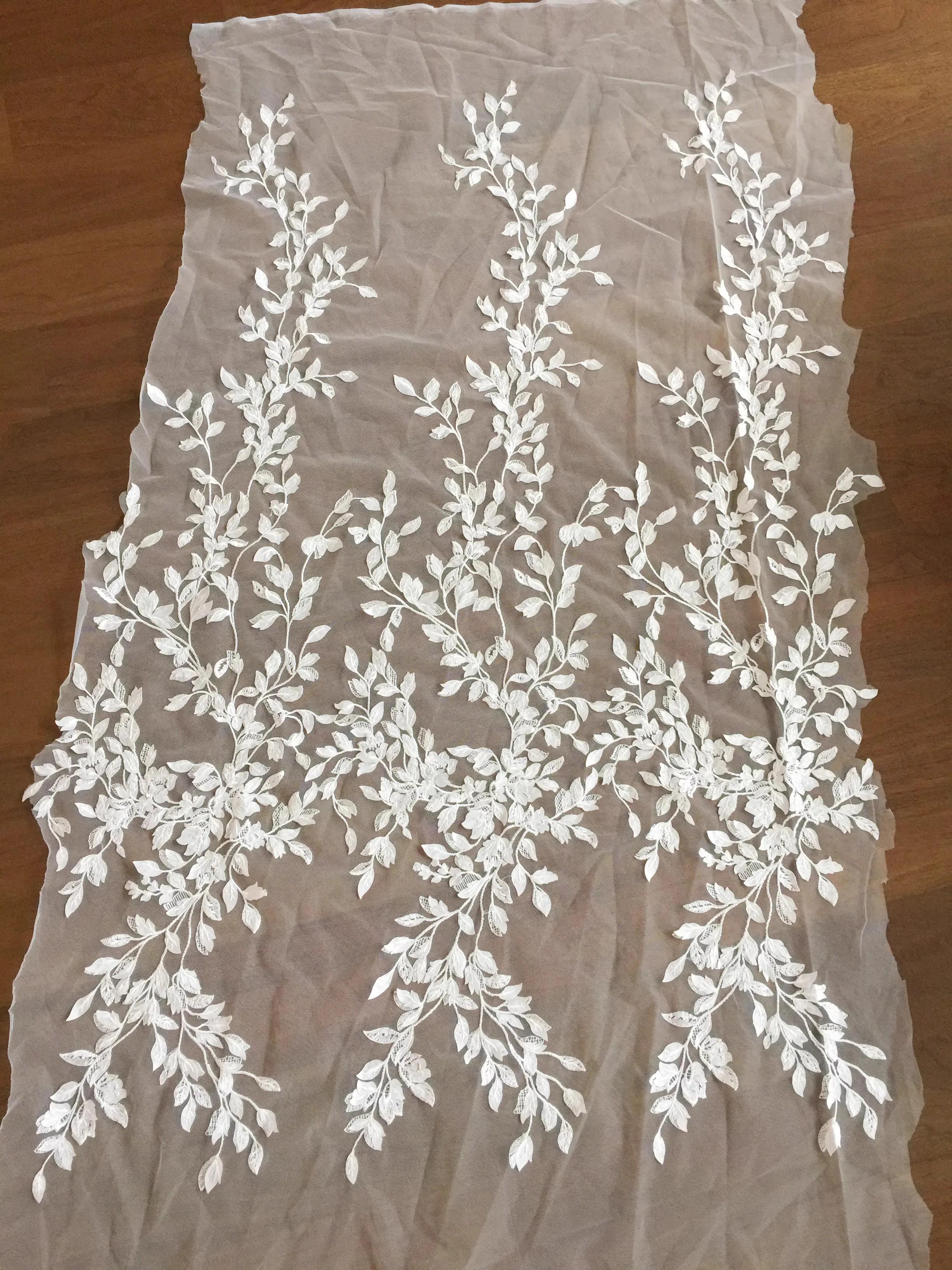 

1 ярд трехмерная вышивка ткань для шитья DIY платье вуаль кружевные аксессуары ткань