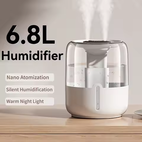 가습기 6.8L 대용량 가습기 USB 듀얼 미스트 홈 기숙사 사무실 침실 데스크탑 야간 조명