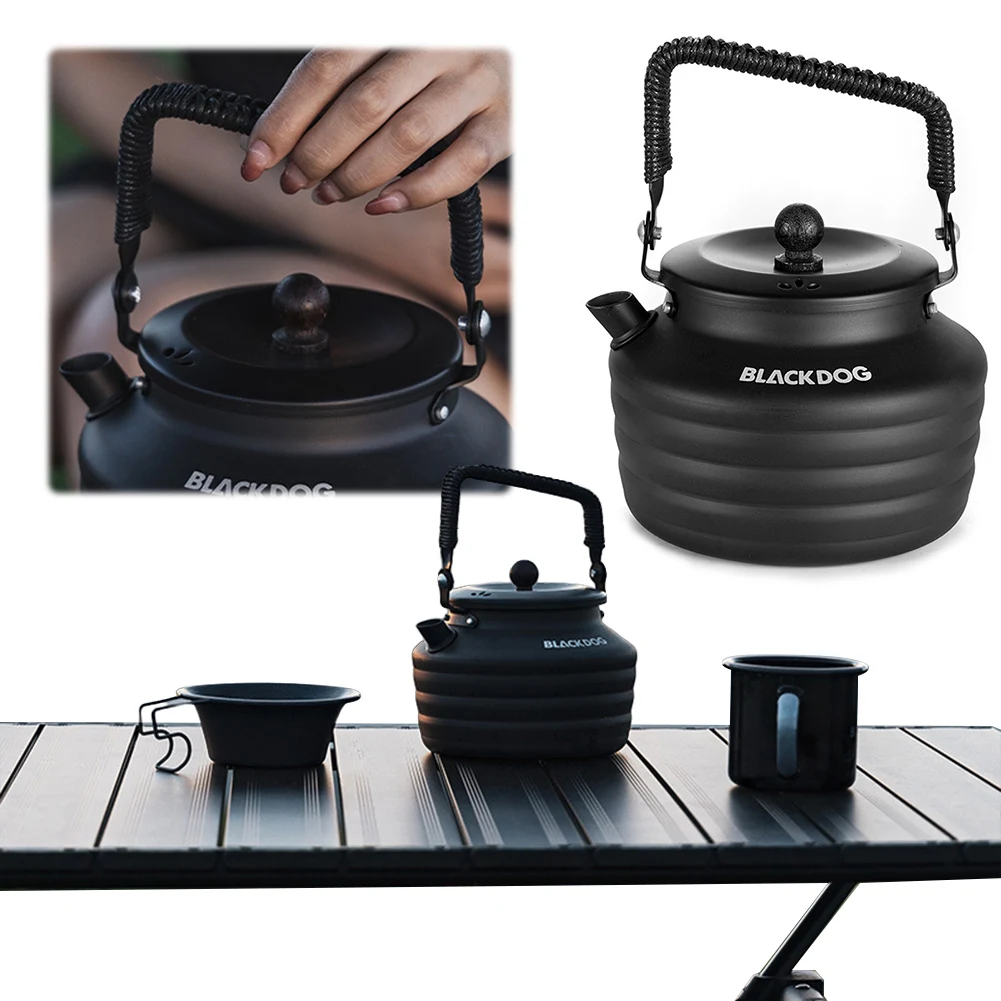 

Легкий чайник объемом 1,3 л с нескользящим дном для кипячения на плите, кофейник для пикника на природе, походный чайник для путешествий и кемпинга