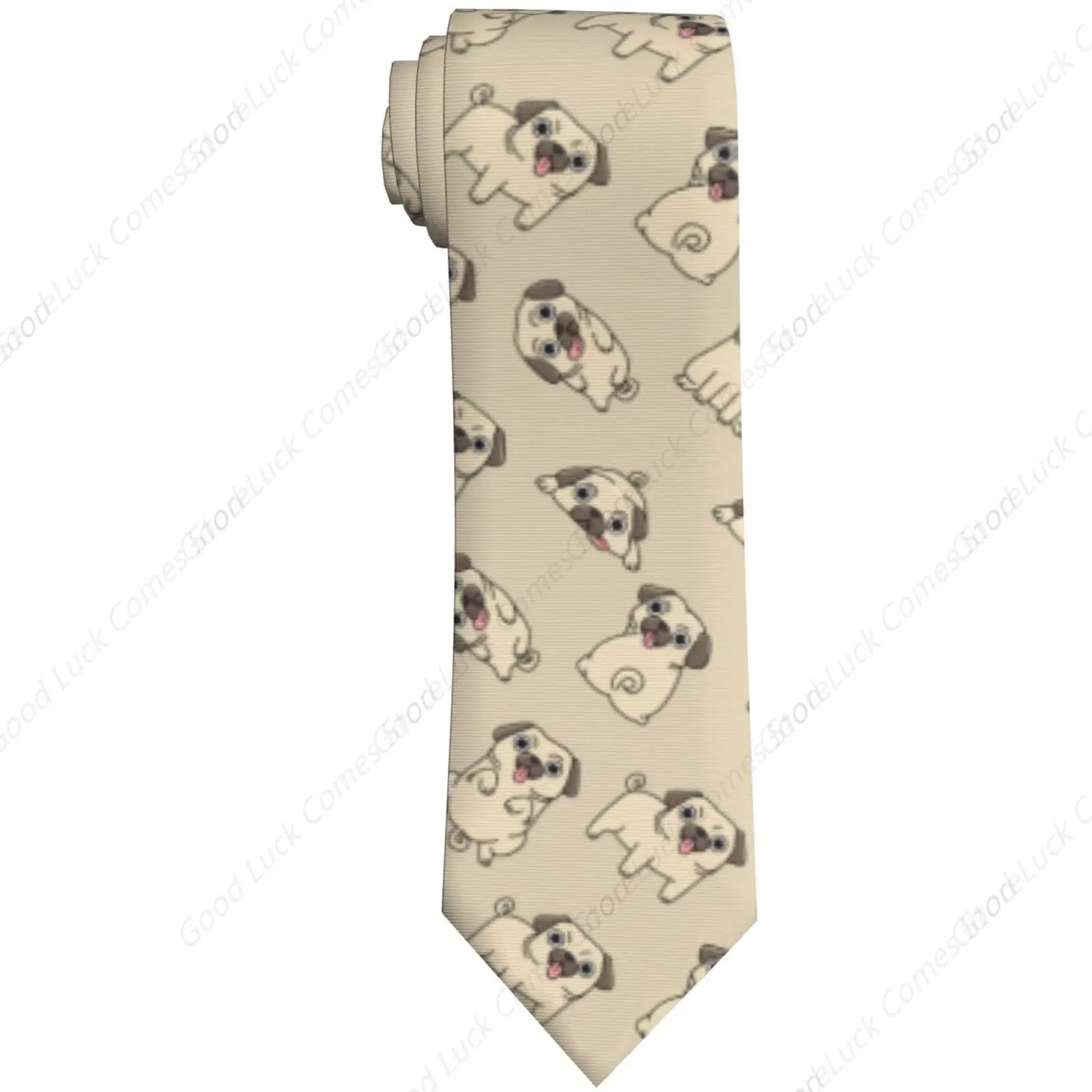 

Милый галстук с мопсом для мужчин и женщин, повседневная новинка, сумасшедший галстук для подарка на вечеринку