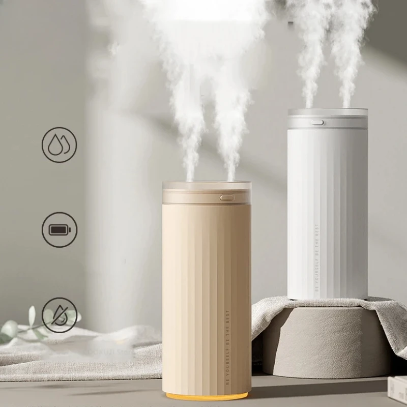 Mijia Mini Humidifier 500Ml Dual Spray Hydrator Silent Desk Home Essential Oil Aroma Diffusers Wireless Car Air Freshener