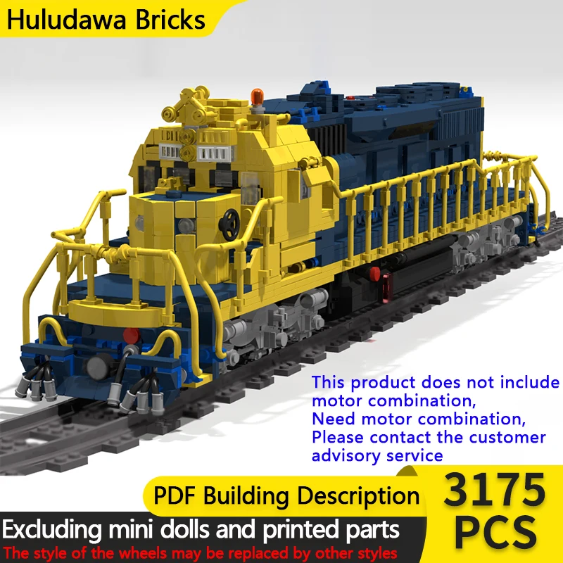 

Модель городского автомобиля MOC, строительные кирпичи, EMD SD40-2, дизельный локомотив, модульная технология, детские праздничные подарки, сборные игрушки, костюм