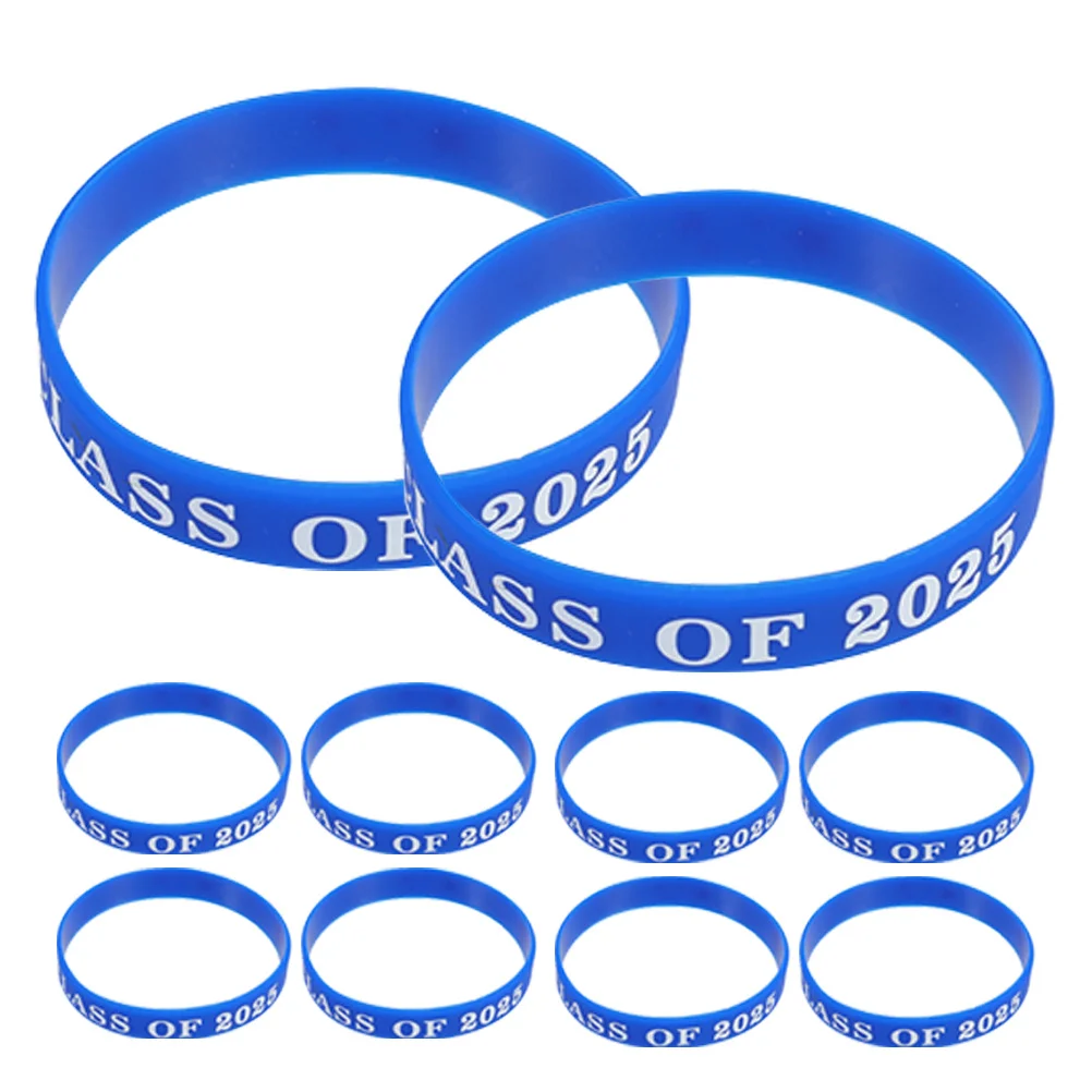 

20Pcs Graduation Season Silicone Bracelets Adjustable Fit Stylish Graduation Accessories Congrat Grad Wristbands