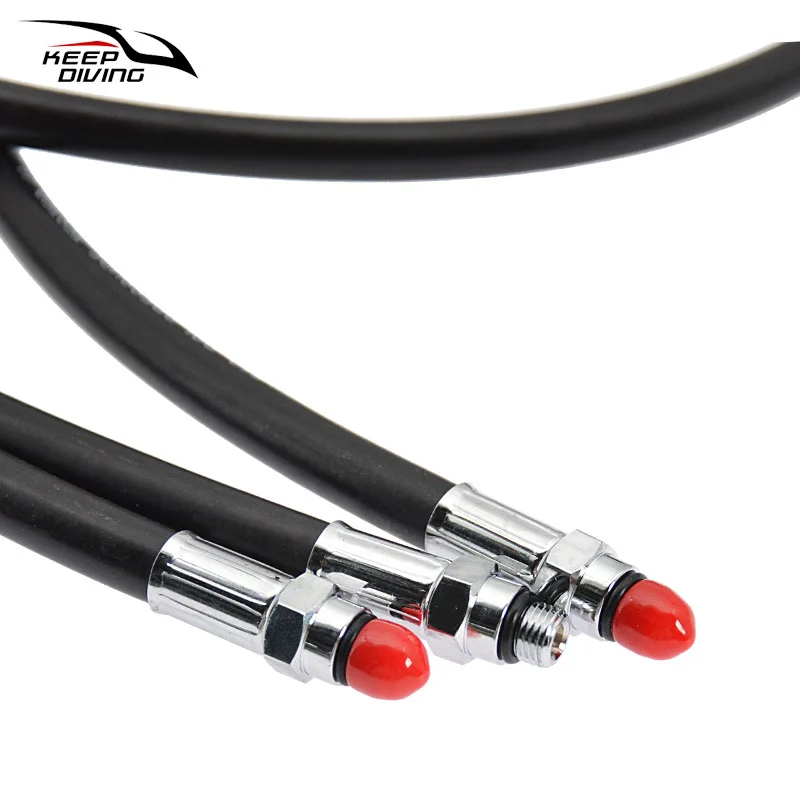 75CM/102CM/210CM Scuba Diving Second Stage Low Pressure Regulator Hose Brass Joint 510 Psi Diving Snorkeling Accessory