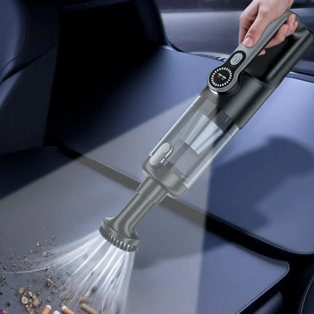 Aspirador de pó portátil sem fio para carro, mini aspirador de alta potência com descarga de poeira com um botão