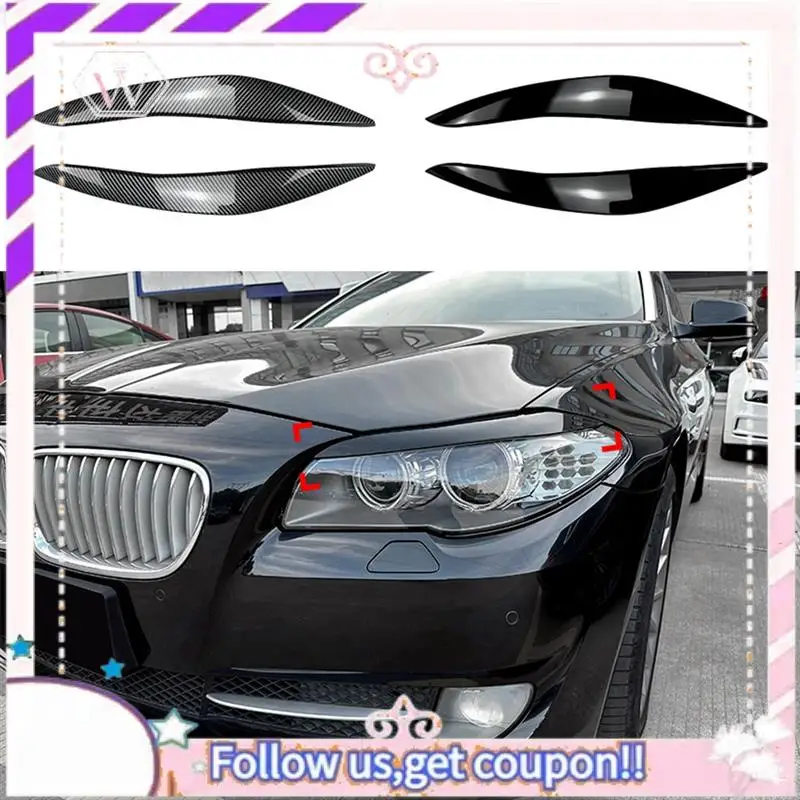 

Easy To Use For BMW 5-Series F10 F11 Early 2011-2014 Front Headlight Cover Garnish Strip Eyebrow Cover Trim Sticker