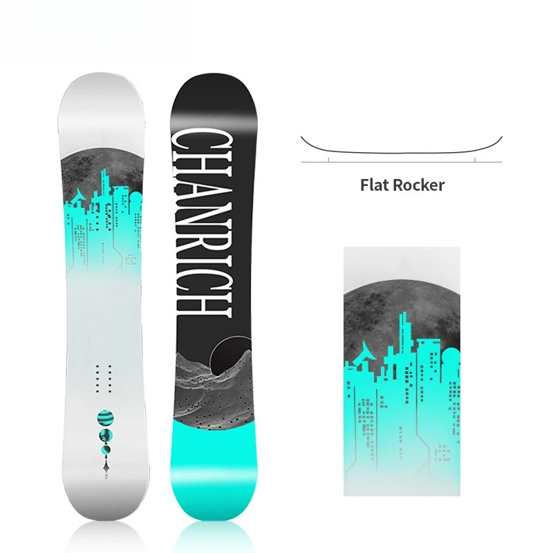 

Veneer All-round Snowboard Beginner Snow Gear Park Flat Board Adult Set Non-slip ABS