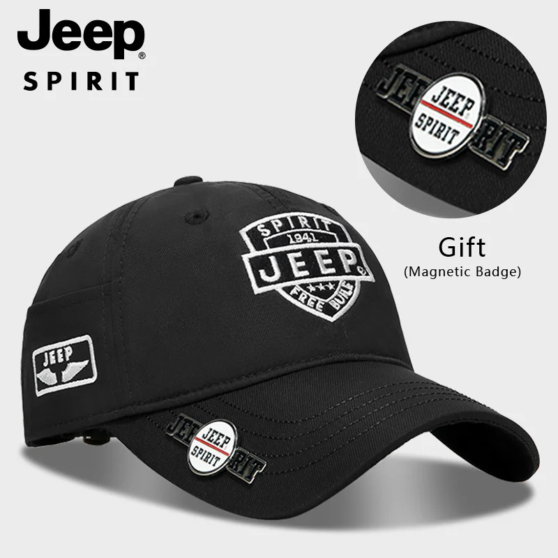 

Jeep Unisex Baseball Cap UV Protection Adjustable Fit for Daily & Outdoor Sports With Free Magnetic Badge