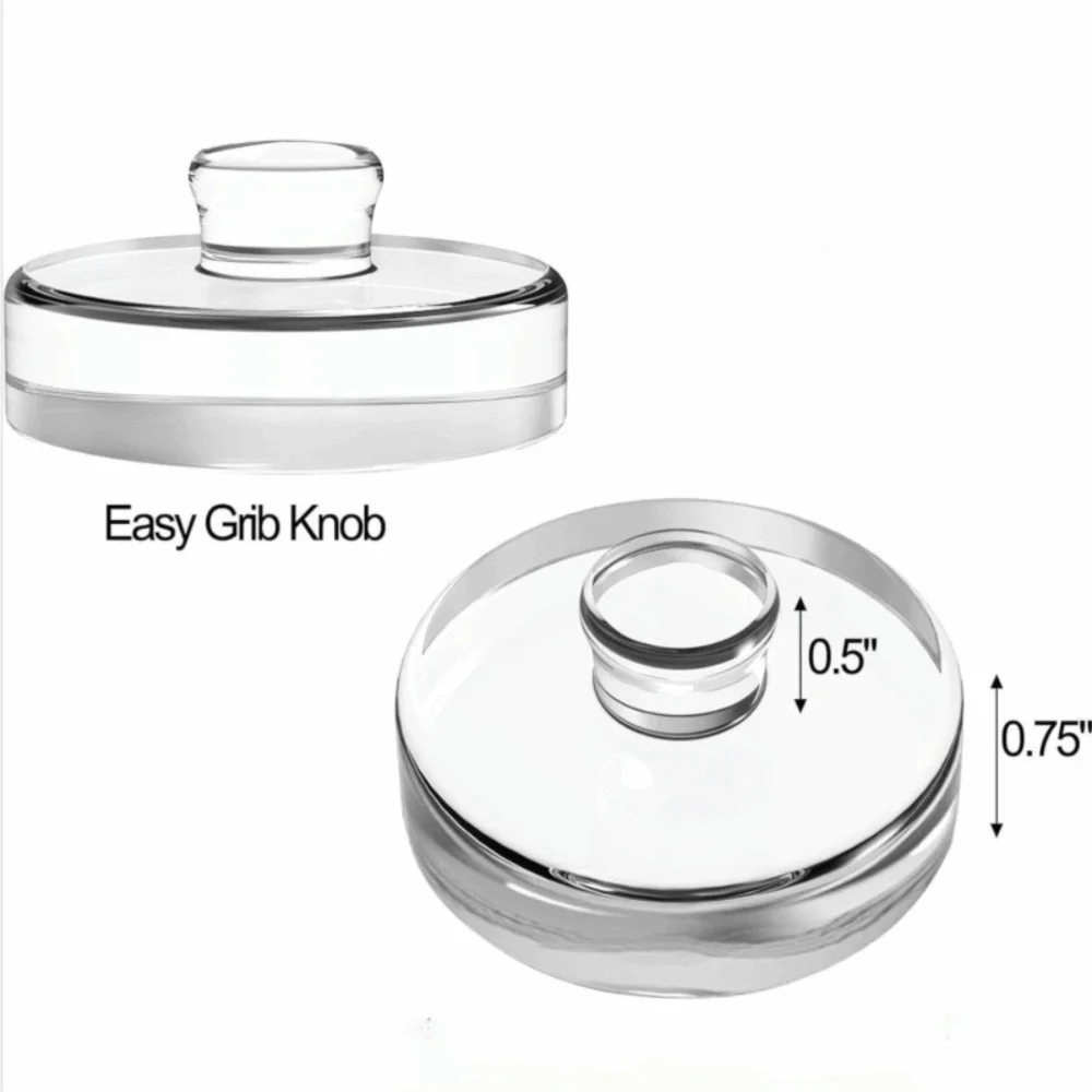 Fermented Glass Weights Clear with Handle Wide Mouth Mason Jar Lid Sealed Kitchen Gadgets Heavy Fermenting Weights Kimchi Making