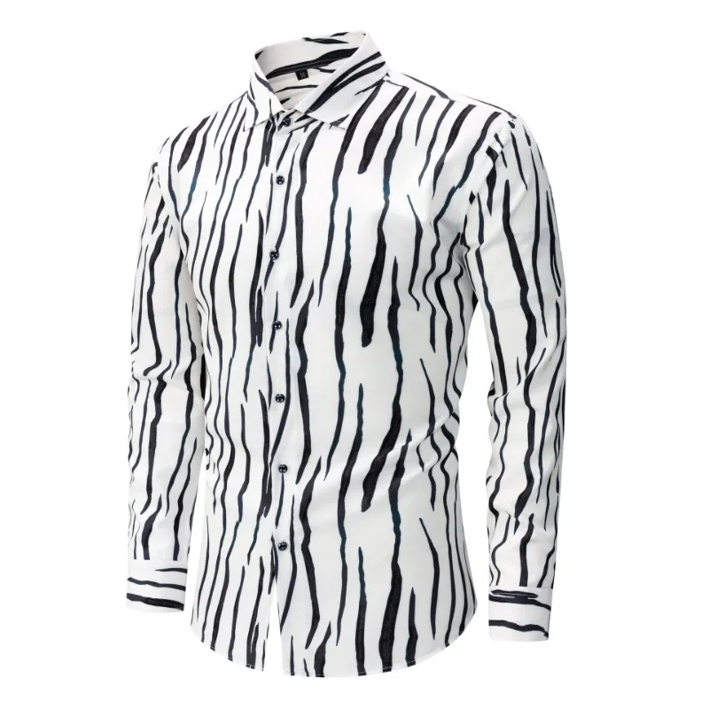 

Men's Printed Long Sleeve Button-up Shirt Casual Daily Wear