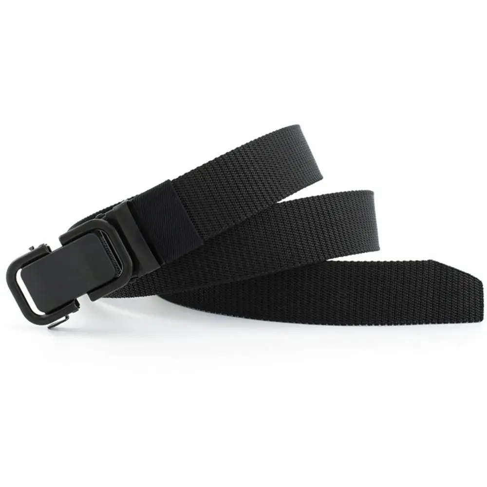 남성용 캔버스 스트랩 자동 버클 허리띠, 나일론 편조 벨트, 심플한 와일드 스타일, 럭셔리 브랜드