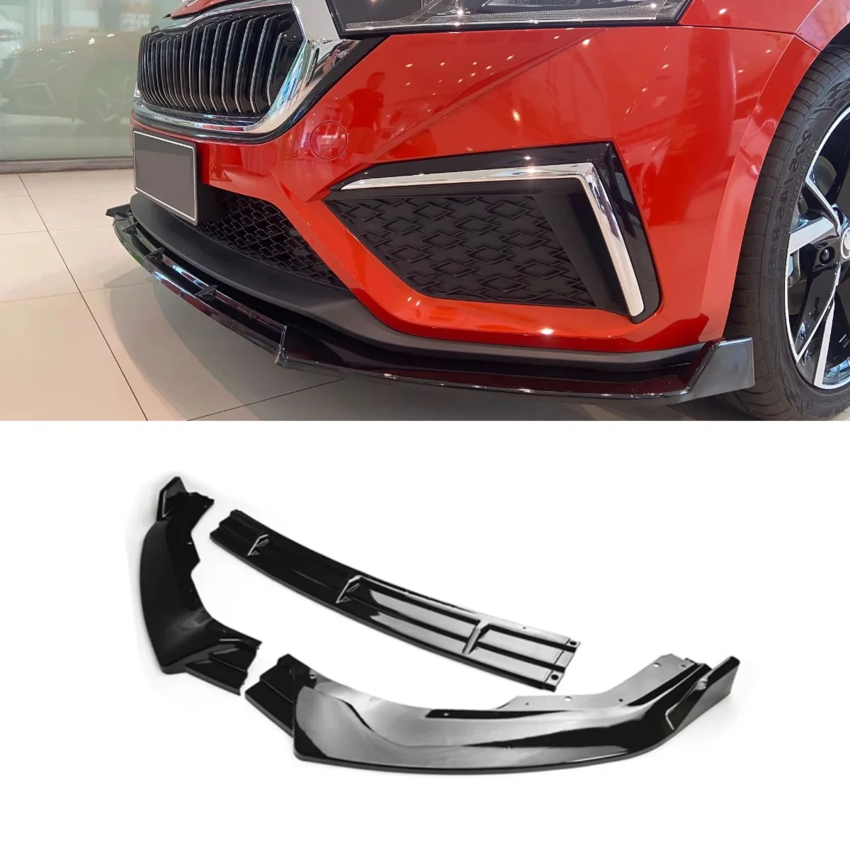 

Car Front Bumper Spoiler Bumper Cover Guard Body Kit Compatible With Volkswagen Skoda Octavia 2021-2023 Car Accessories