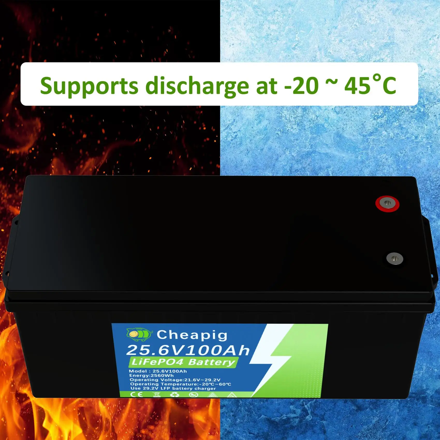 US Warehouse  LiFePO4 Lithium Battery Pack, Built-in 100A BMS, for Home Solar Energy Storage & Photovoltaic Powe