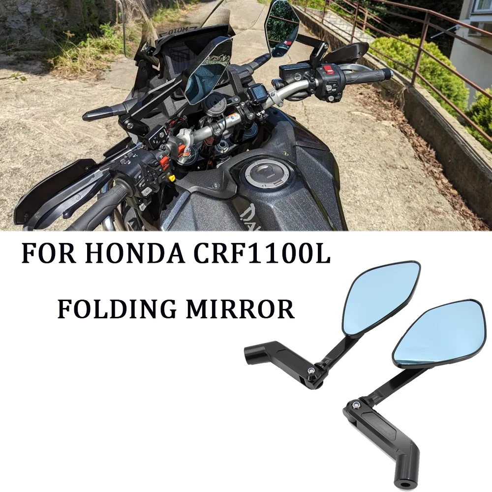 For Honda CRF1100L New Motorcycle Mirror CRF 1100L Africa Twin Folding Mirror Large Field of View Anti-Glare CNC Aluminium 2024