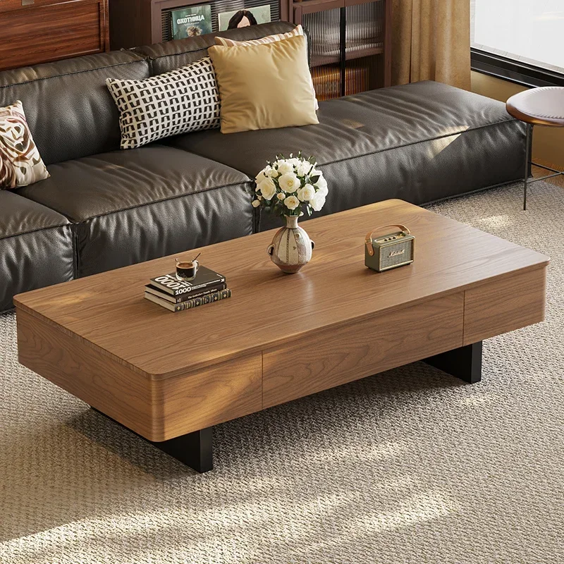 Minimalist Coffee Tables Minimalist Storage Trendy Soild Wood Coffee Table Aesthetic Mesa De Centro Sala Living Room Furniture
