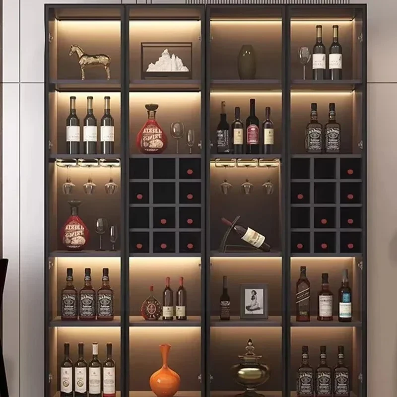 

Modern Simple Wine Cabinet Wooden Living Room Exhibition Storage Wine Cabinet Gabinete Gamer Bookcase Vitrina Bar Furniture