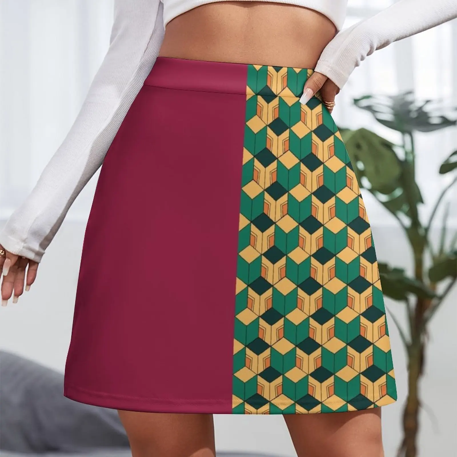 Tomioka pattern Mini Skirt japanese style Skirt pants fashion korean clothing Dresses