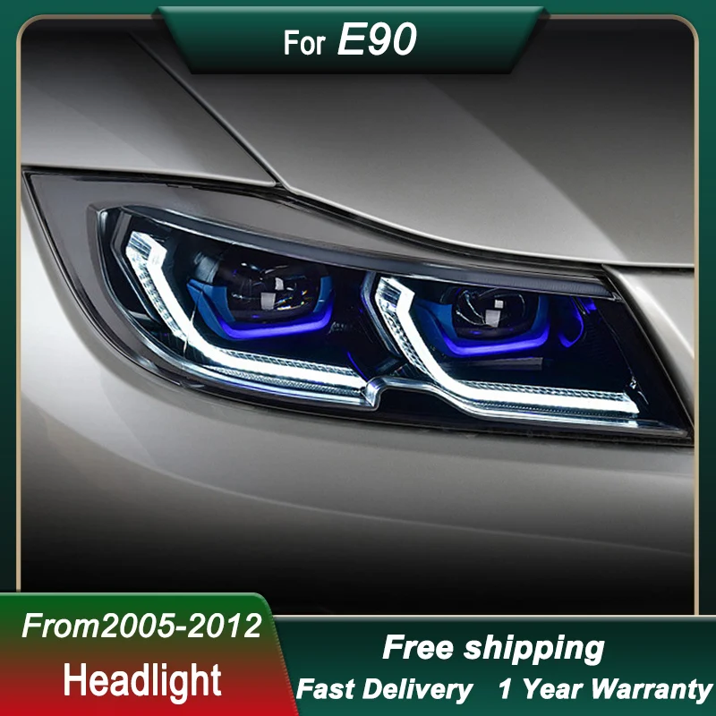 Faro auto per BMW serie 3 E90 318 320 325i 2005-2012 nuovo stile lampada frontale a LED completa DRL lampada frontale gruppo luce anteriore