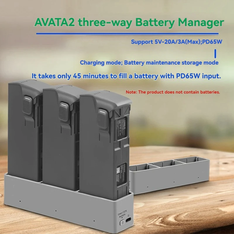 Three-Way Fast Charging Hub Drone Battery Charger For DJI Avata 2 Battery Charging Butler Accessories