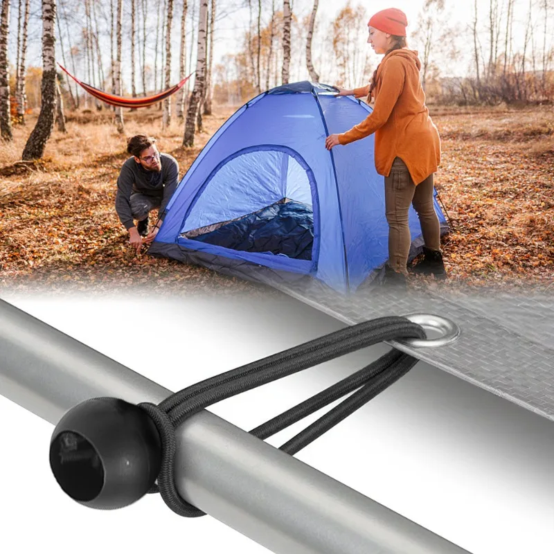 Ball Bungee Cords Portable Elastic Tent Fixing Rope Tarpaulin Awning Canopy Heavy Duty Tarp Tie Down Cords for Shelter Cargo