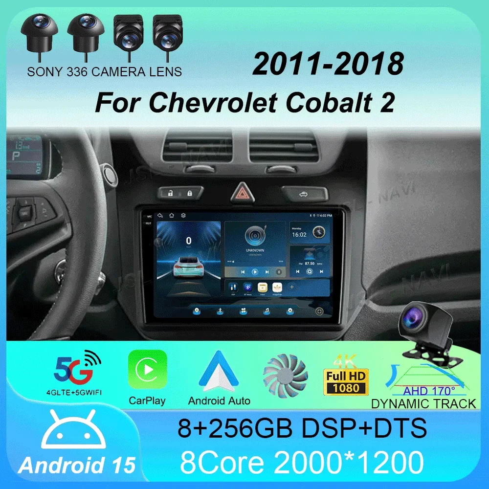 

Car Radio Android 15 Carplay for Chevrolet Cobalt 2 2011-2018 Multimedia Video Player WIFI+4G GPS 2Din DVD Head Unit Stereo QLED