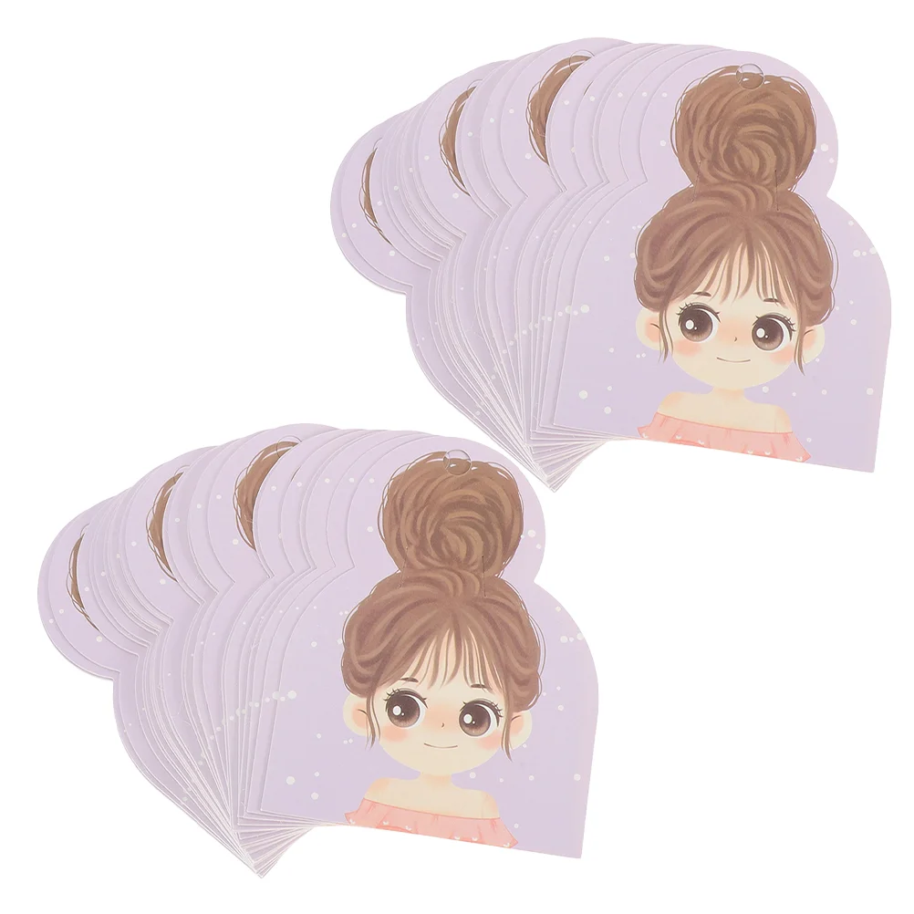 50 Pcs Hair Accessories Display Card Paper Jewelry Cards Clip Hairpin Headband Packaging Holder for Craft Fairs