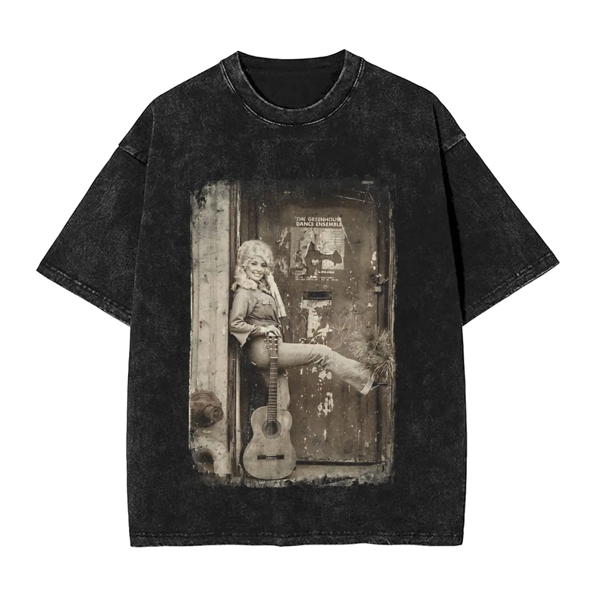 Streetwear Washed T-Shirt RIP Dolly Partons Simple T-Shirts  Trending Tee Shirt for Men Summer Y2K Basic Casual Top Tees