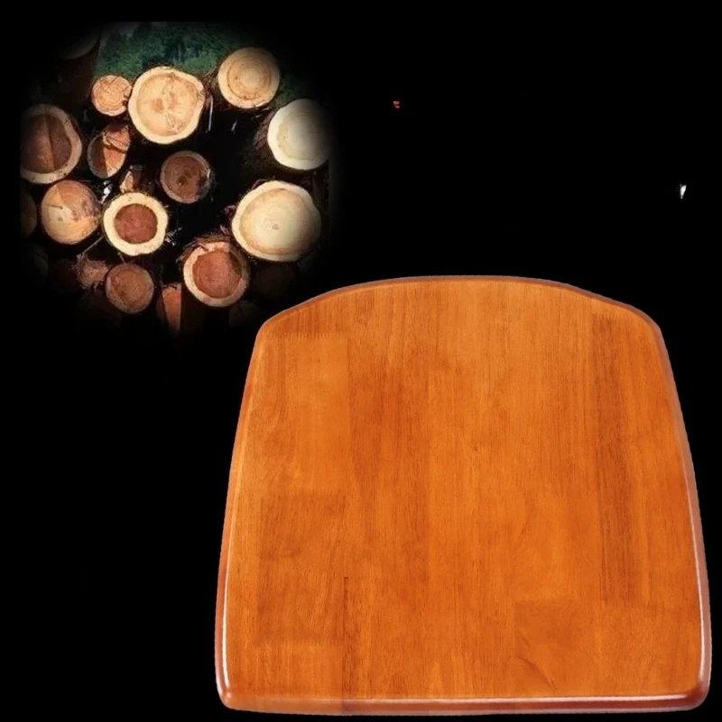 Solid Wood Chair Seat Replacement Panel Rubber Wood Dining Table Stool Top Home Furniture Repair Part Durable Easy Install