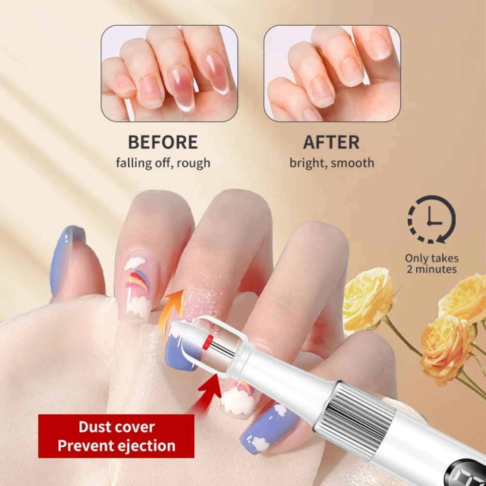 

Electric Nail Polisher Drill Bits &Dust Cover Upgrade Nails Grinding Polishing Dead Skin Exfoliation Removal Sanding Manicure