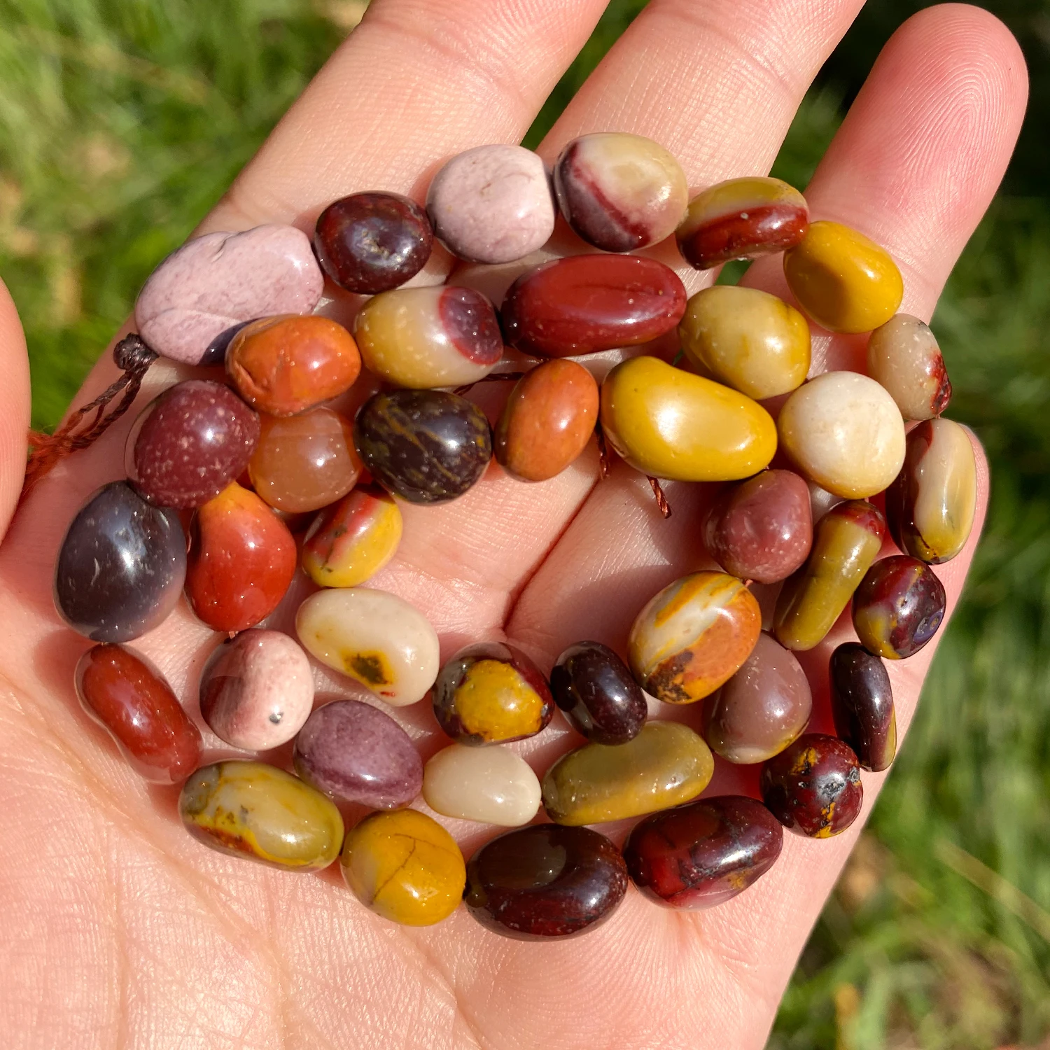 8-10mm Irregular Natural Stone Mookaite Beads Loose Spacer Beads DIY Bracelet Necklace For Jewelry Making Accessories 15 Inches