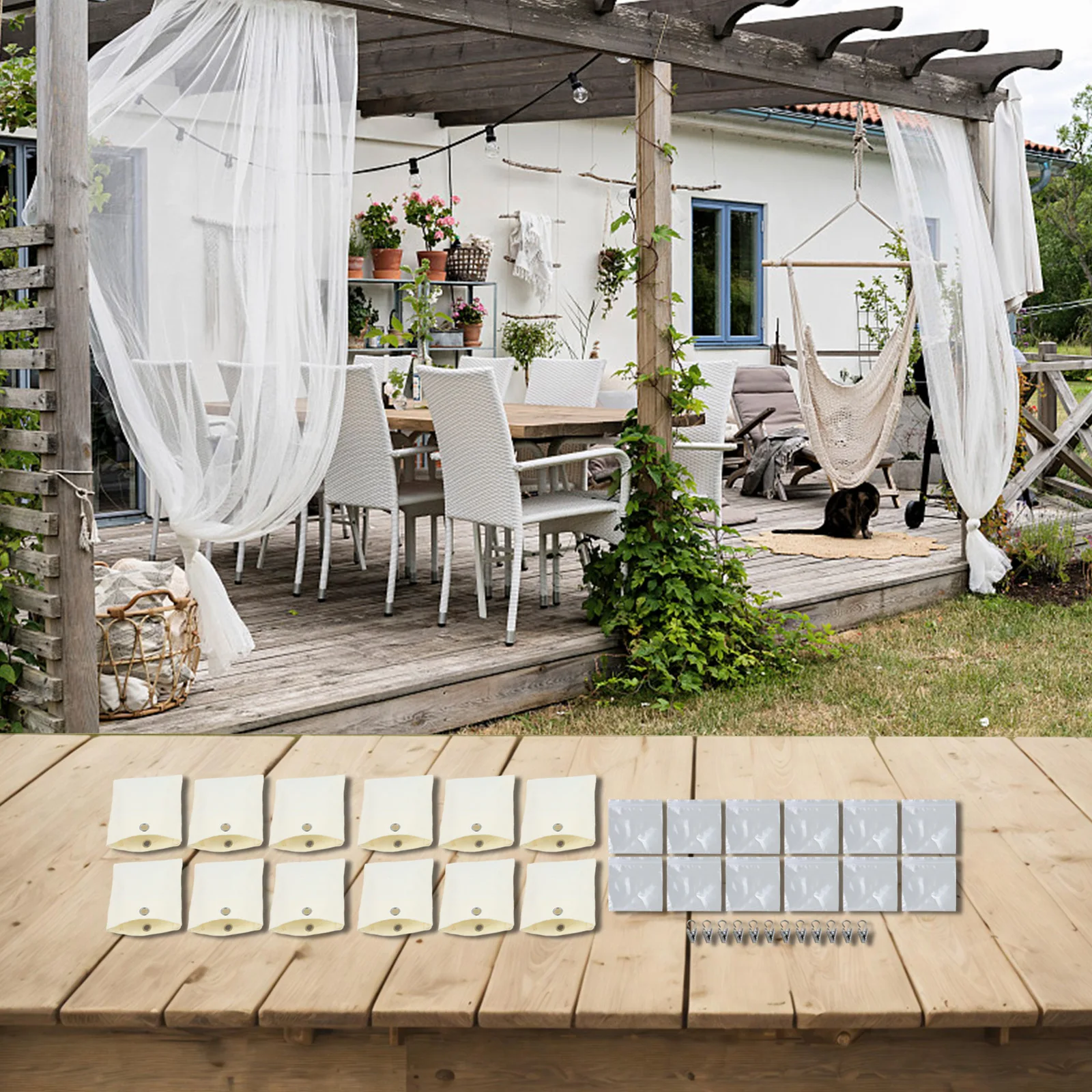 

Мешки с песком для уличных штор, 12 шт., грузоподъемностью 15 унций для стабилизирующих штор и скатертей в ветреных условиях.