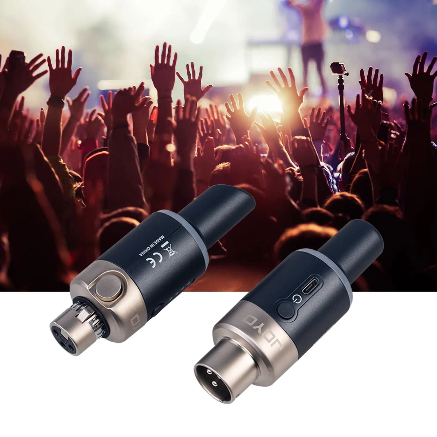 MW-1 5.8GHz Wireless Microphone System Plug-on Rechargeable Wireless Transmitter Receiver For Effector Dynamic Microphone