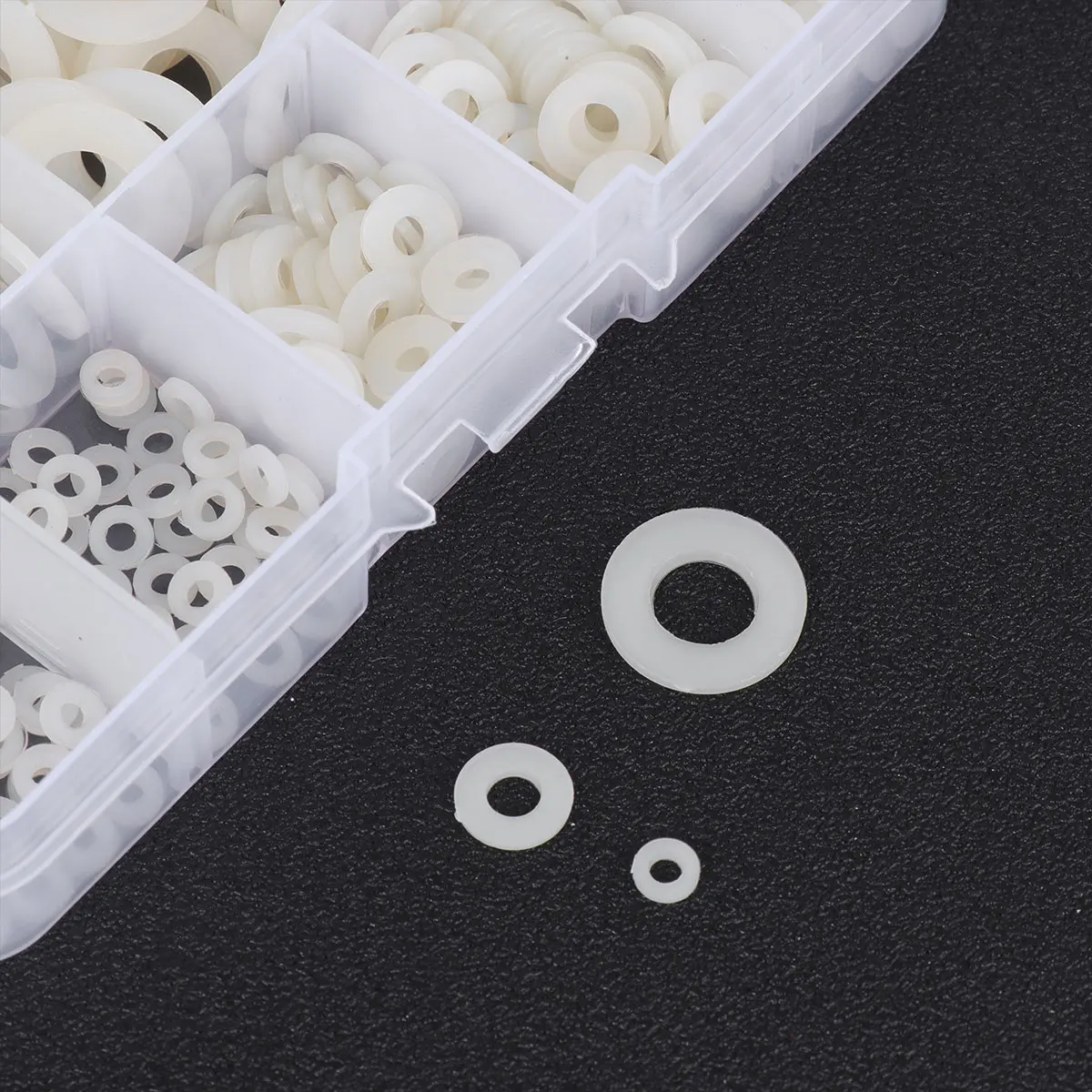 

350Pcs Nylon Gasket White Durable Flat Washer Set M2.5 M5 M8 for Electrical Automotive Marine Applications Nylon Washer
