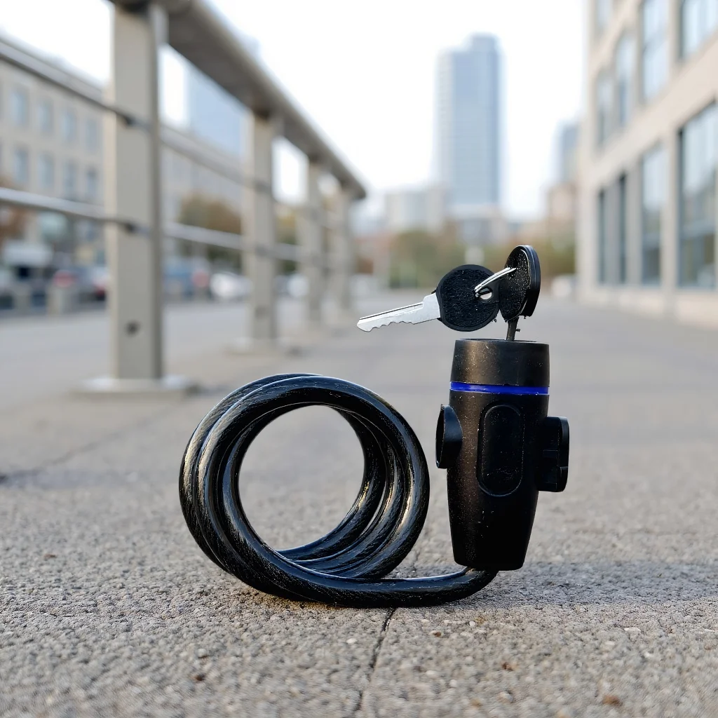 

Heavy Duty Motorcycle Chain Lock - Metal Anti-Theft Bike Lock with 2 Keys for Maximum Security