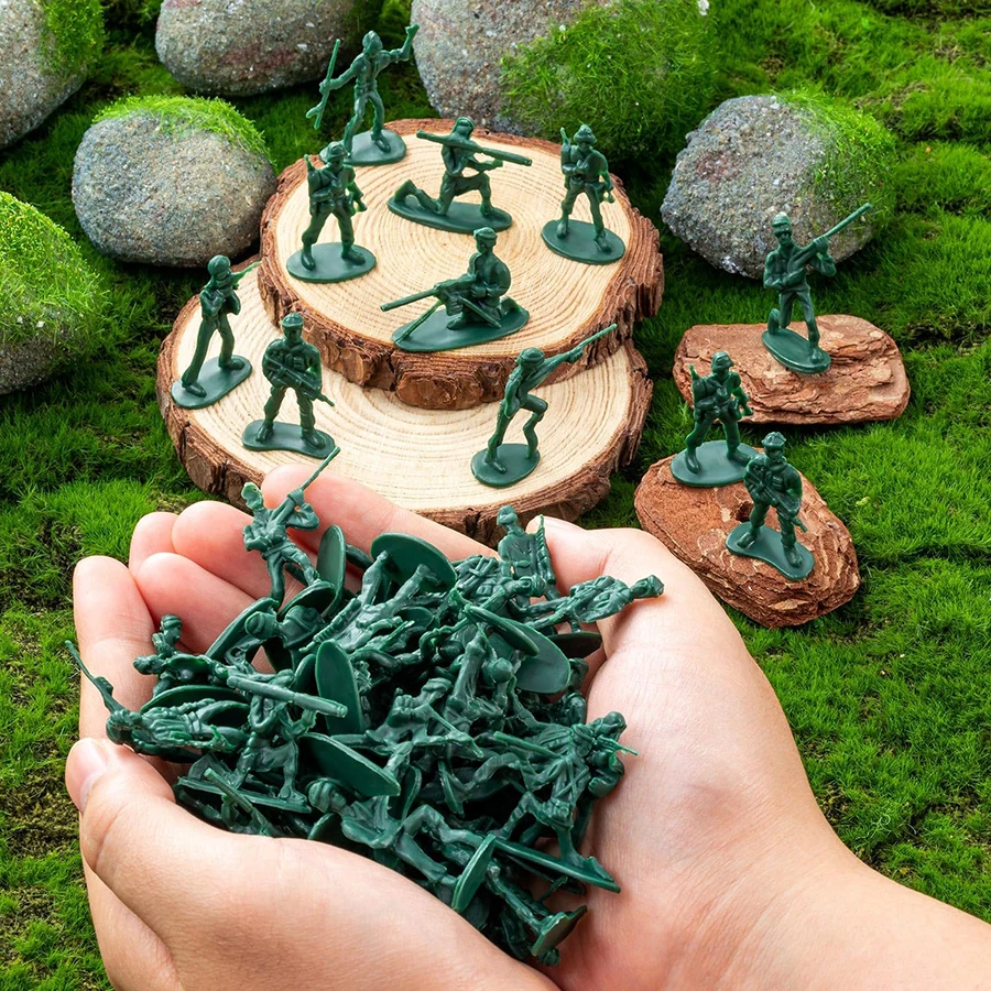 30/48 stücke Soldat Action-figuren Gelb Blau Grün für Sammeln Modell Szenen Militär Themen Party Decor Desktop Ornament JXB – Detail 4