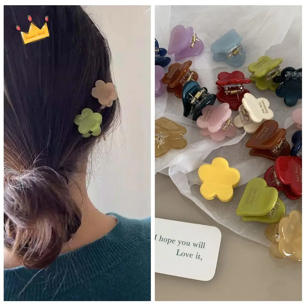 

Acetic Acid Hairpin Flower Hair Clip Small Grab Clip Love Heart Hair Clip Geometry Hair Accessories Acetate Mini Hair Claw