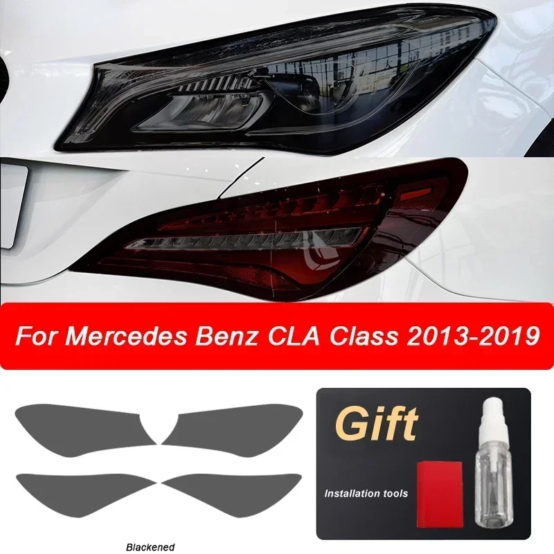 Car Headlight Protective Film Taillight Black Transparent Sticker For Mercedes Benz CLA Class C117 X117 W117 C118 X118 AMG CLA45