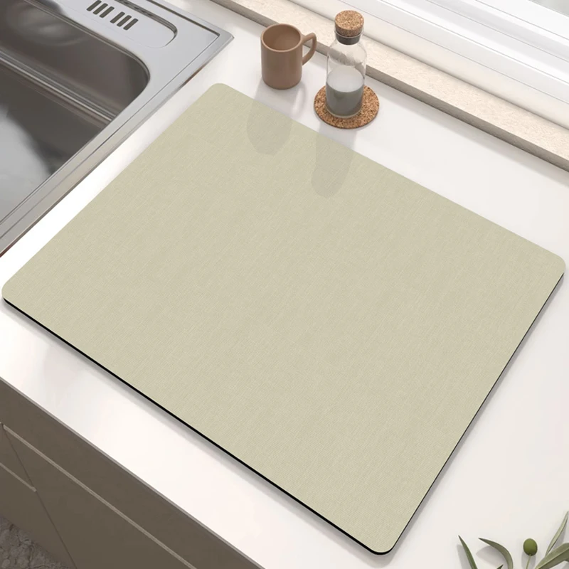 

Сливный коврик для кухонной столешницы, мягкий диаметр грязи, простой однотонный коврик для слива диа, боковой коврик для раковины, водопоглощающий коврик для хранения, Qui Dry