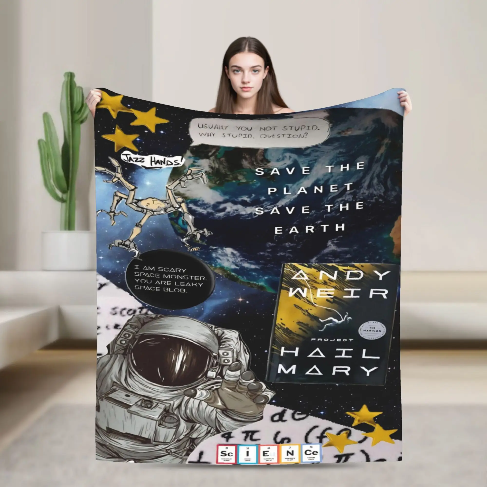 Project Hail Mary Amaze Blankets Fleece Spring/Autumn Multifunction Super Warm Throw Blankets for Bedding Travel Bedding Throws