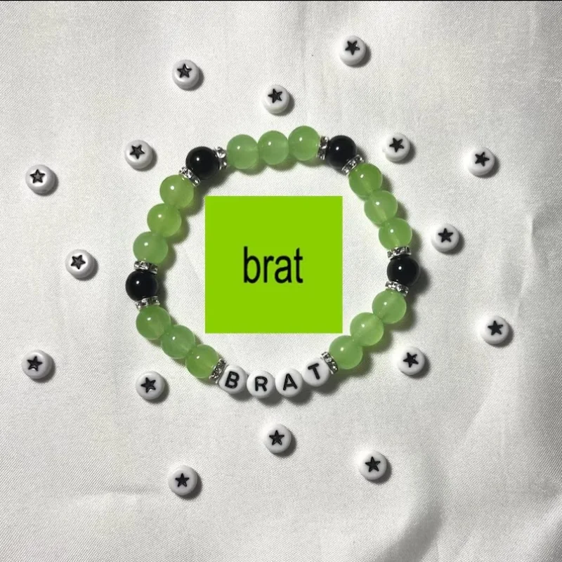 BRAT Charli xcx Inspired handmade Bracelet/The best gift for a friend