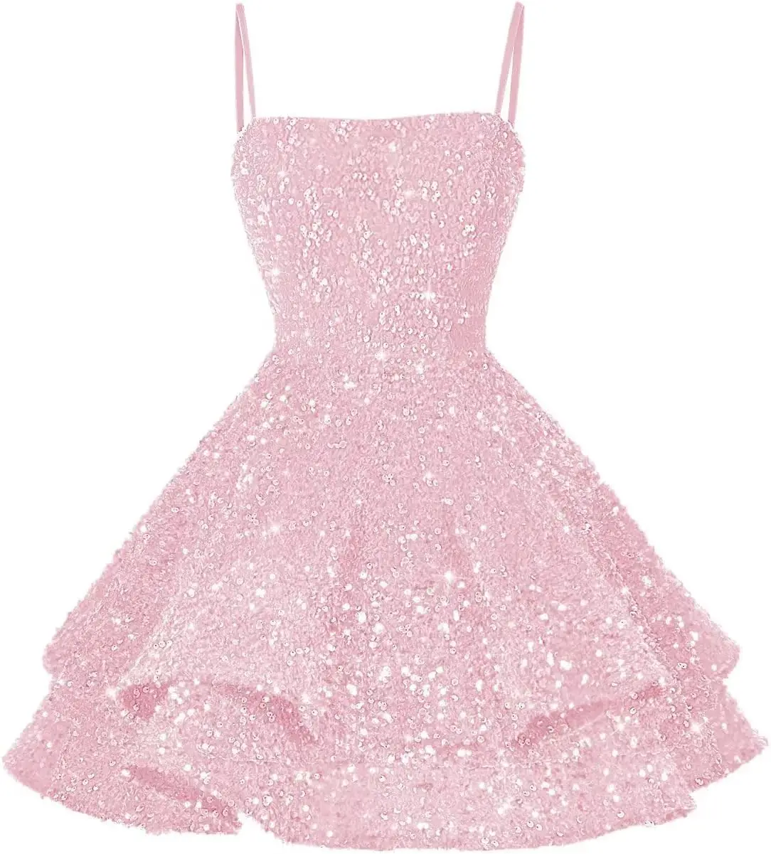 

Sequin Short Homecoming Dresses for Teens 2026 Sparkly Spaghetti Straps Sweet 16 Prom Cocktail Dress Mini Dress Graduation Dress